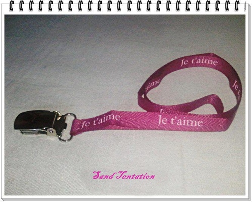 Attache T&eacute;tine "je t'aime'