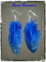 Boucles d'oreilles en plume