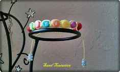 Bracelet shamballa Pr&eacute;nom "STYVEN"